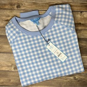 Draper James blue gingham shirt size S